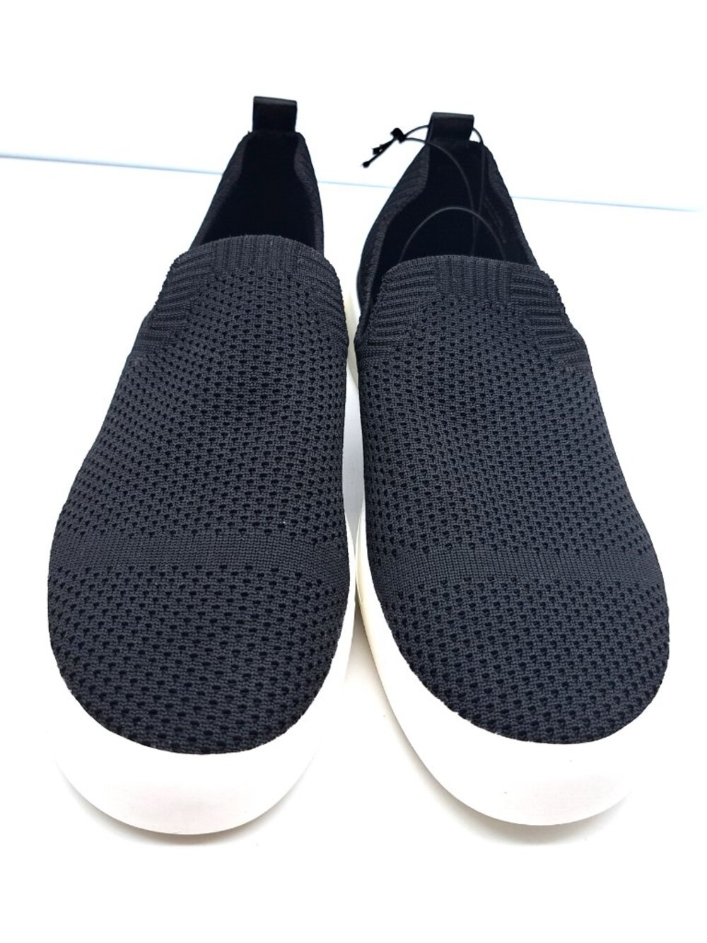 Call It Spring Black Slip-On Luckee Knit Shoes - Size 7